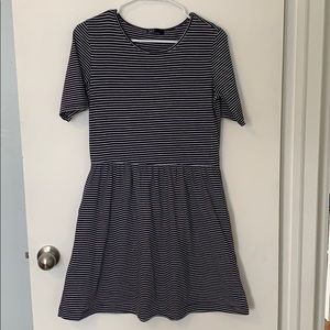 Navy stripped dress with pockets!